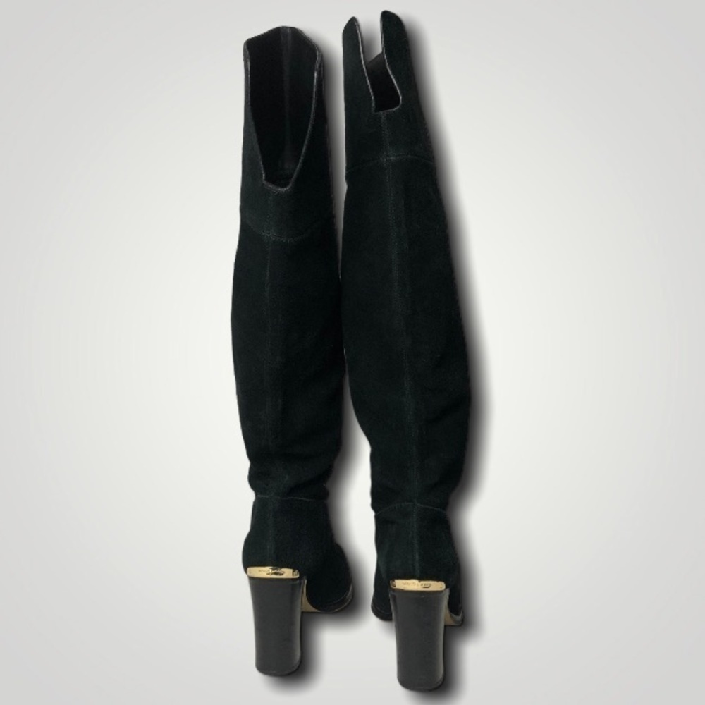 Michael Kors Regina Knee High Black Tall Heeled Boots 8.5 - Picture 6 of 14